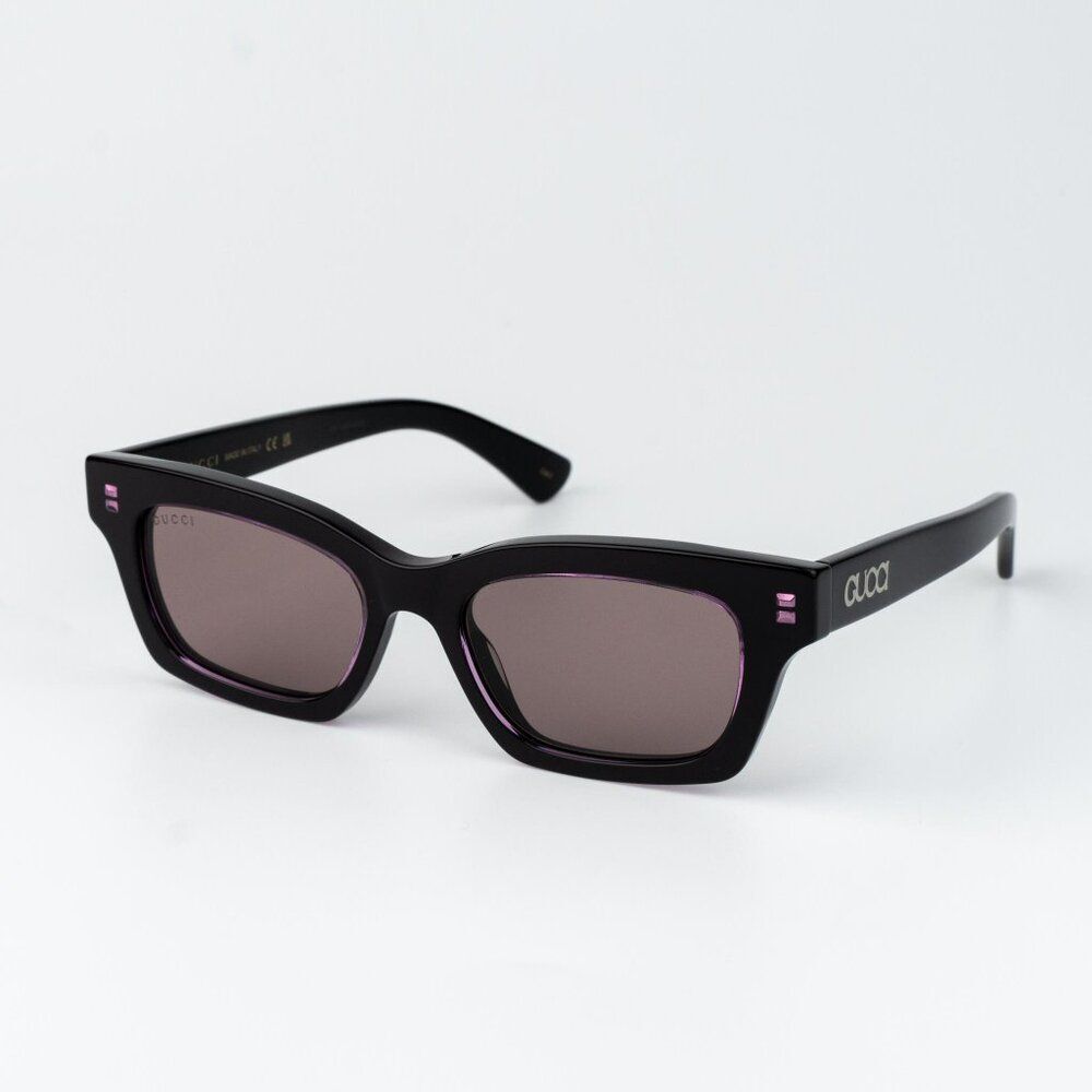 Gucci Women Sunglasses Black Violet Cat Eye GG1790S 003 NEW AUTHENTIC